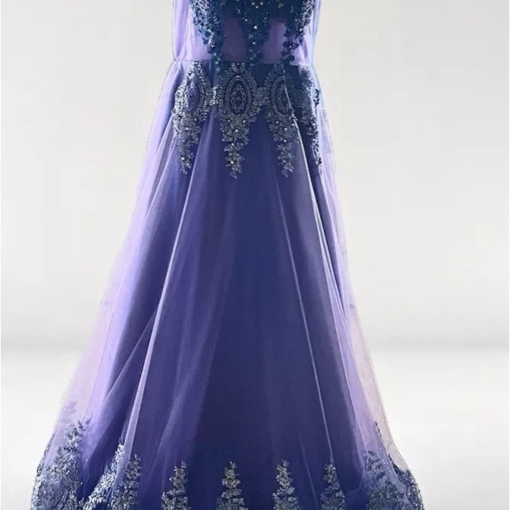 Pakistani Indian Formal Wedding Party Purple Gown